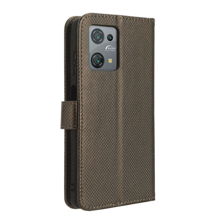 For Blackview Oscal C30 / C30 Pro Diamond Texture Leather Phone Case(Brown)