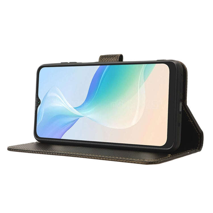 For Blackview Oscal C30 / C30 Pro Diamond Texture Leather Phone Case(Brown)