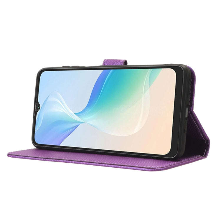 For Blackview Oscal C30 / C30 Pro Diamond Texture Leather Phone Case(Purple)