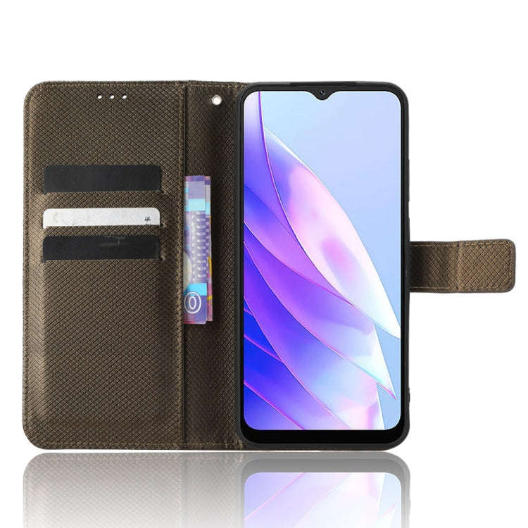 For Blackview A52 / A52 Pro Diamond Texture Leather Phone Case(Brown)