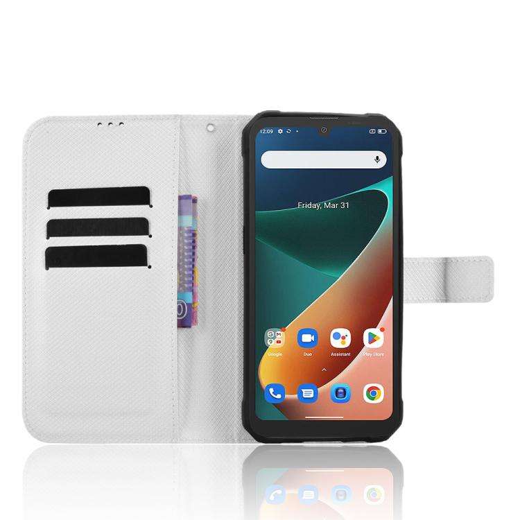 For Blackview BV5300 / BV5300 Pro Diamond Texture Leather Phone Case(White)