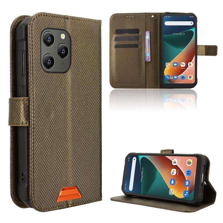For Blackview BV5300 / BV5300 Pro Diamond Texture Leather Phone Case(Brown)