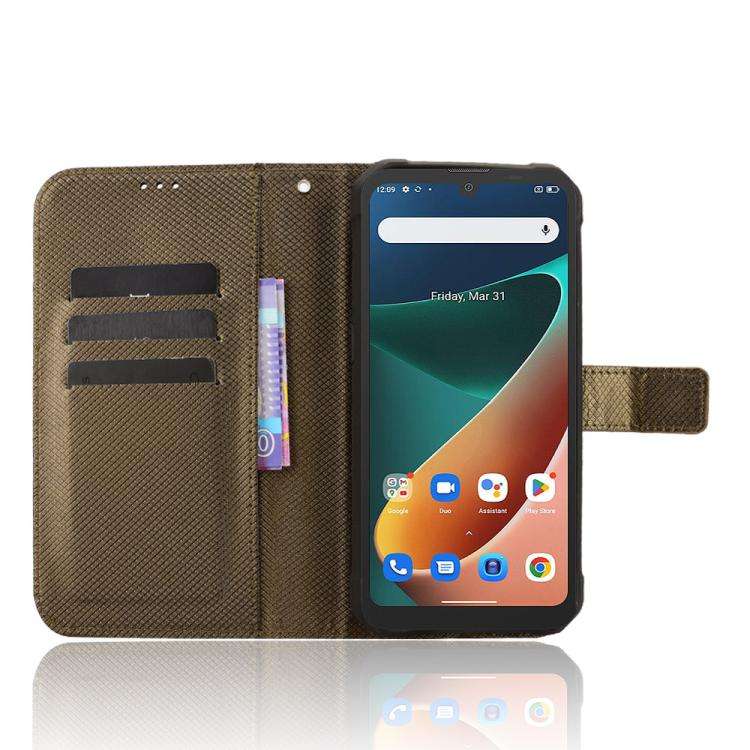 For Blackview BV5300 / BV5300 Pro Diamond Texture Leather Phone Case(Brown)