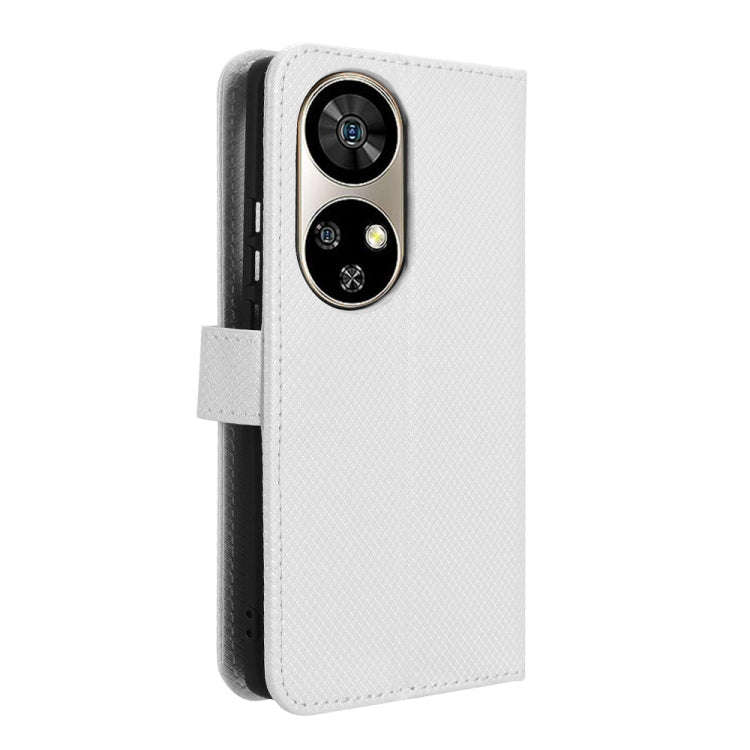 For Ulefone Note 17 Pro Diamond Texture Leather Phone Case(White)