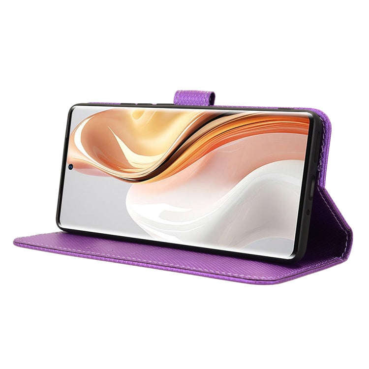 For Ulefone Note 17 Pro Diamond Texture Leather Phone Case(Purple)