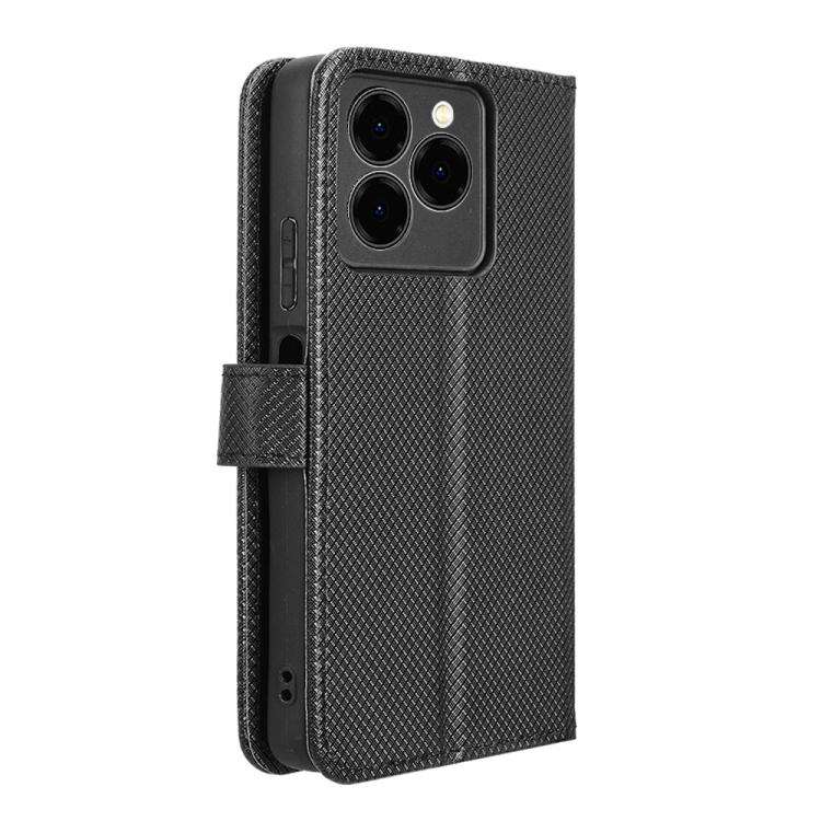 For Ulefone Note 20 Pro Diamond Texture Leather Phone Case(Black)