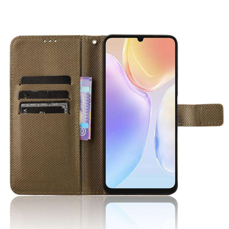 For Ulefone Note 20 Pro Diamond Texture Leather Phone Case(Brown)