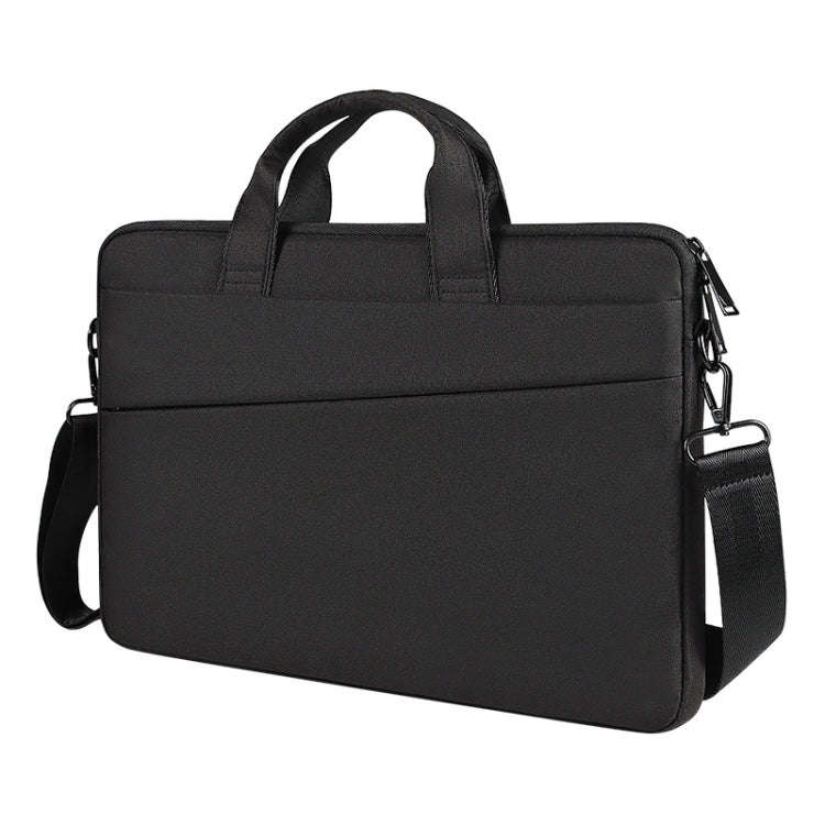For 14.1 inch ST01S Waterproof Oxford Laptop Diagonal Shoulder Handbag(Black)