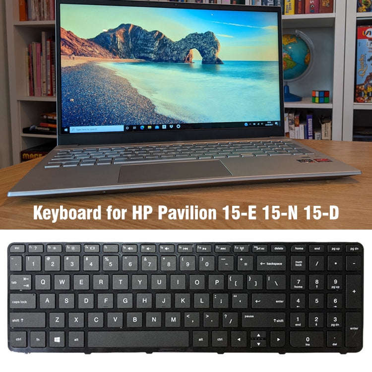 For HP 15-E / 15-N / 15-D Laptop Keyboard with Frame