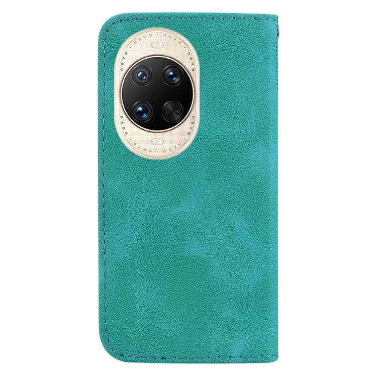 For Huawei nova 14 Ultra Seven-shaped Embossed Leather Phone Case(Green)