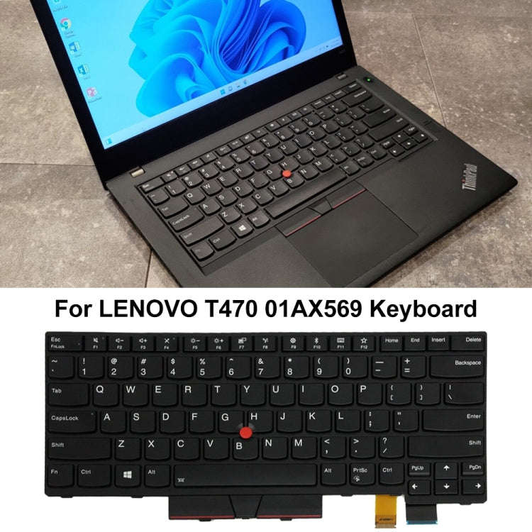 For Lenovo T470 01AX569 US Version Laptop Keyboard