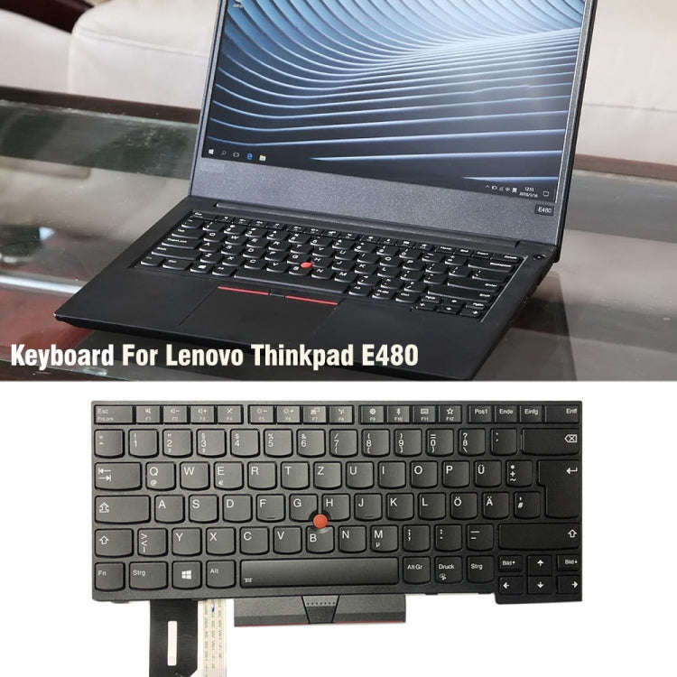 For Lenovo Thinkpad E480 E485 T480s L480 German Version Laptop Keyboard