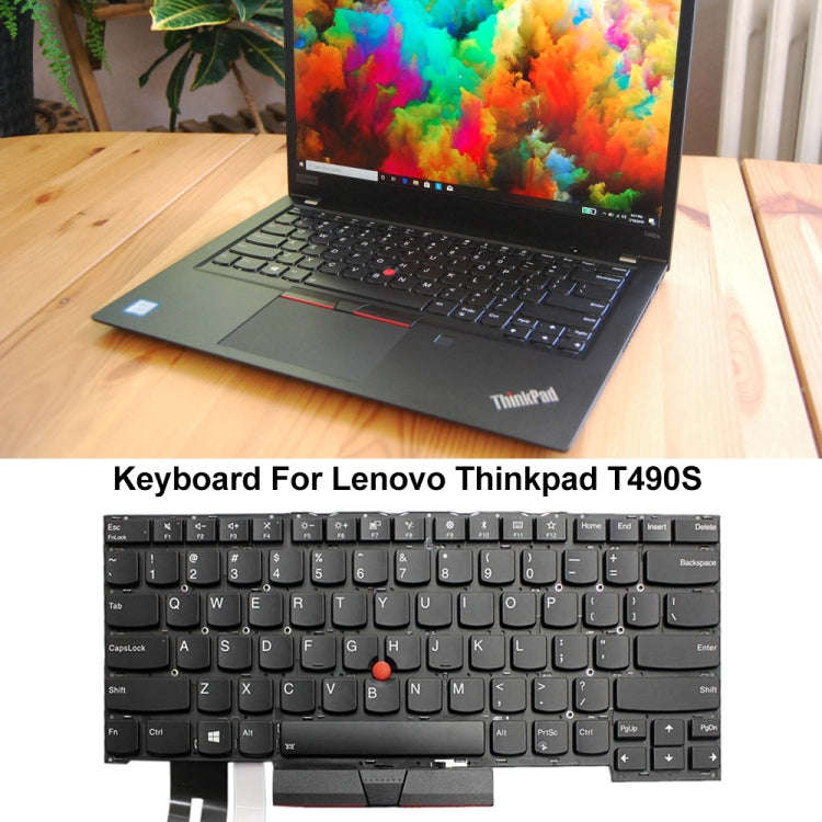 For Lenovo Thinkpad T490S T495S E490S US Version Laptop Keyboard