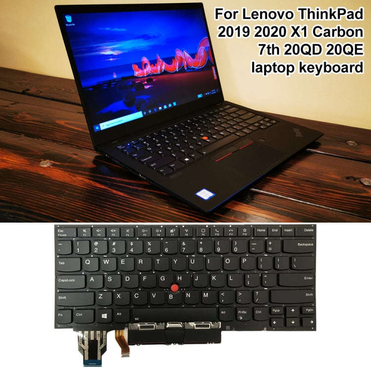 For Lenovo ThinkPad 2019 2020 X1 Carbon US Version Backlight Laptop Keyboard