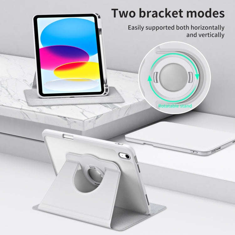 For iPad Air 11 2026 / 2025 / 2024 Acrylic 360 Rotation Detachable Leather Tablet Case(Grey)