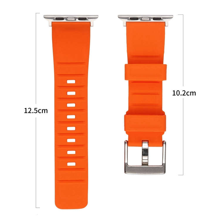 For Apple Watch 9 45mm Double Ring Silicone Watch Band(Starlight)