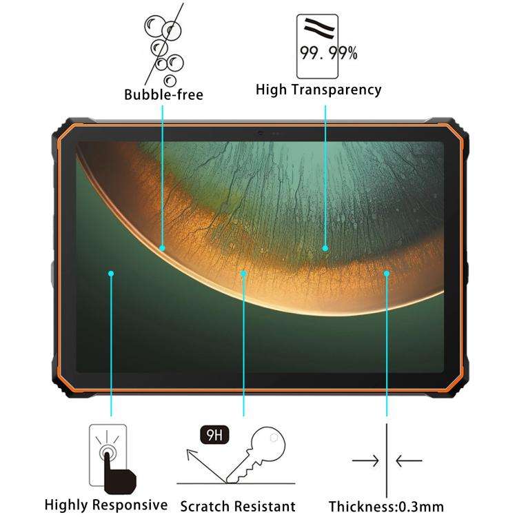 For Blackview Active 10 Pro / Active 7 11 9H 0.3mm Explosion-proof Tempered Glass Film