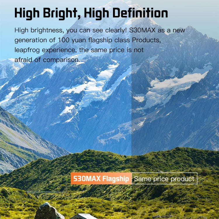 S30 Max Android 10 OS HD Portable WiFi Mobile Projector, Plug Type:AU Plug(White)