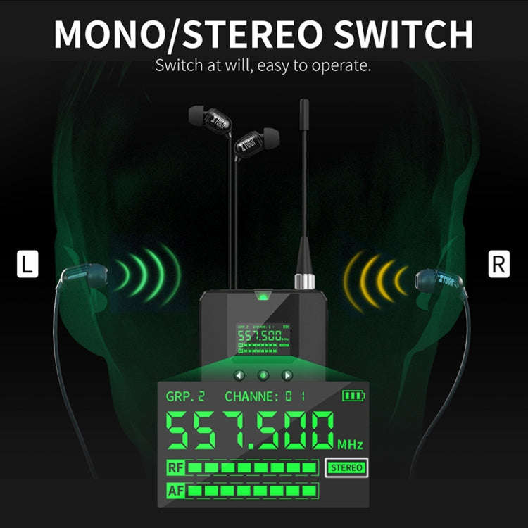 XTUGA SEM100 Professional Wireless In Ear Monitor System 2 BodyPacks(EU Plug)