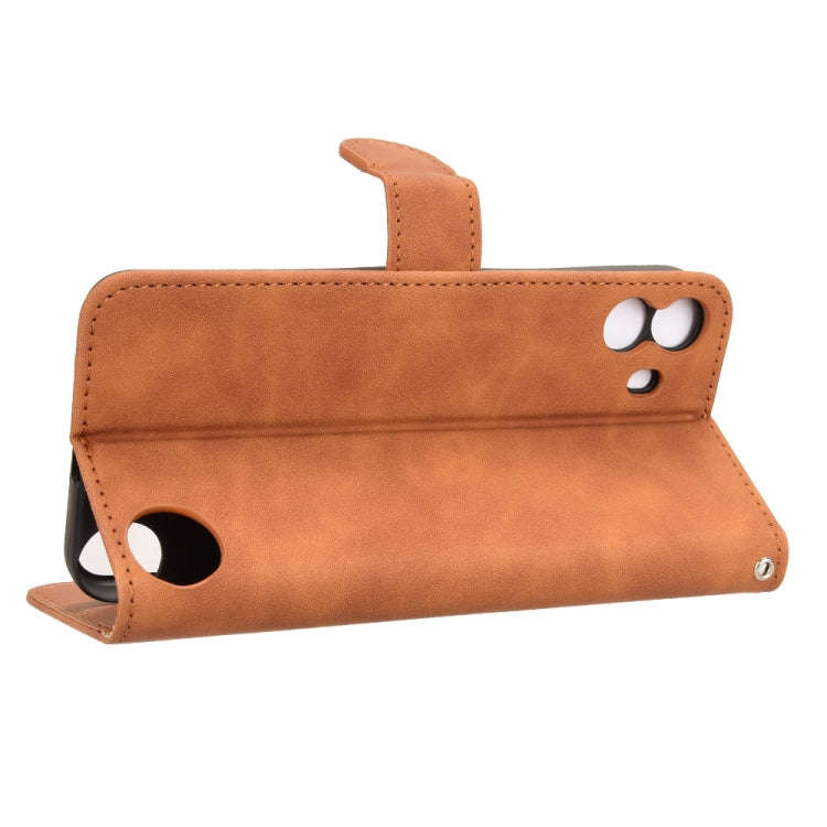 For Nothing CMF Phone 1 Skin Feel Magnetic Flip Leather Phone Case(Brown)