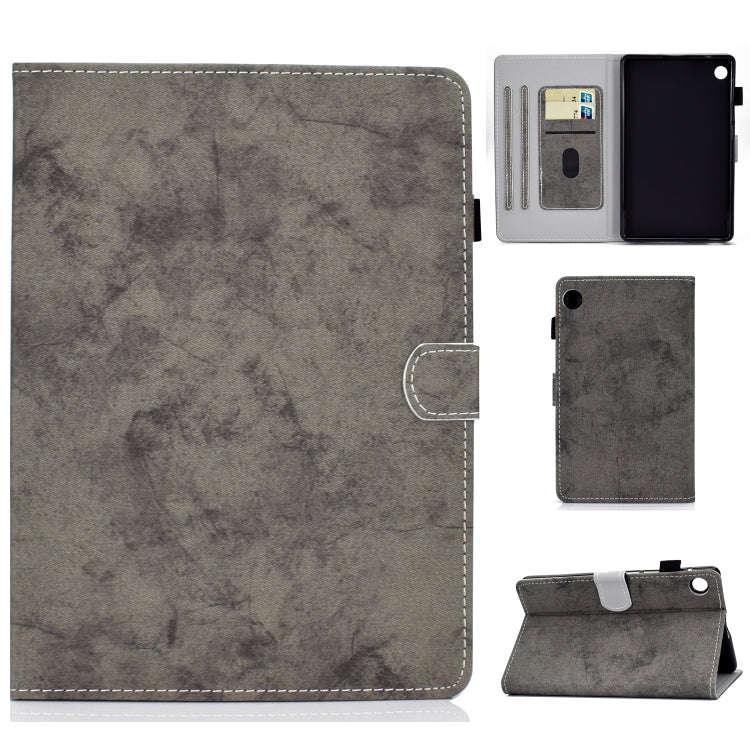 For Huawei MatePad T8 Marble Style Cloth Texture Tablet PC Protective Leather Case with Bracket &...
