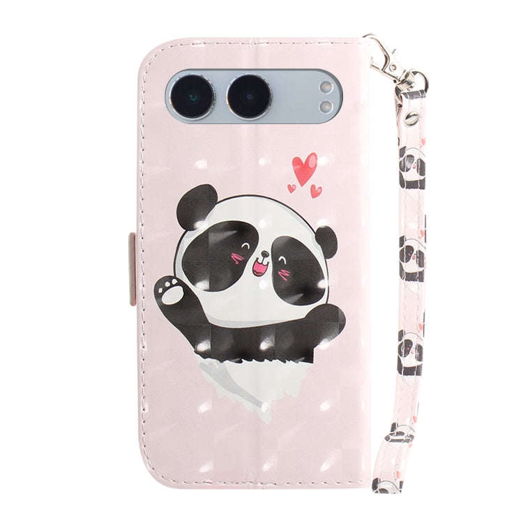 For OnePlus Nord 4 3D Colored Flip Leather Phone Case(Heart Panda)