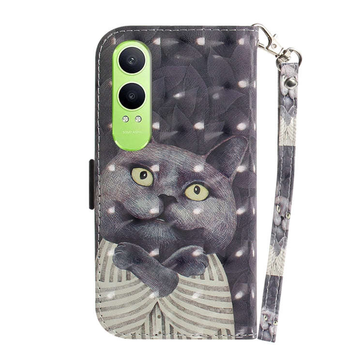 For OnePlus Nord CE4 Lite 3D Colored Flip Leather Phone Case(Hug Cat)