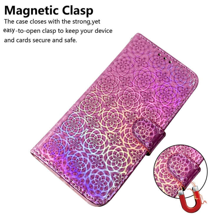 For Honor X60i Colorful Magnetic Buckle Leather Phone Case(Pink)