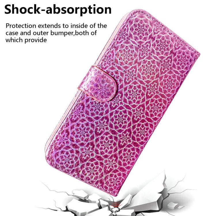 For Honor X60i Colorful Magnetic Buckle Leather Phone Case(Pink)