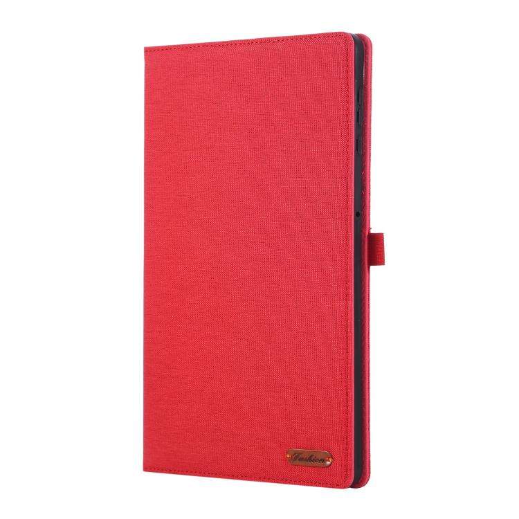 For Honor Pad X9a Fabric Texture Horizontal Flip Leather Tablet Case(Red)