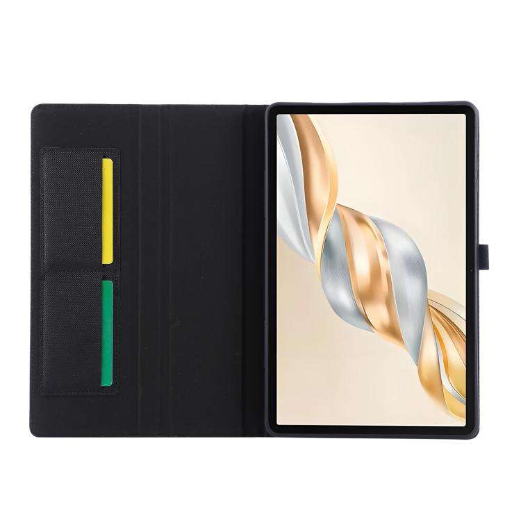 For Honor Pad X9a Fabric Texture Horizontal Flip Leather Tablet Case(Black)