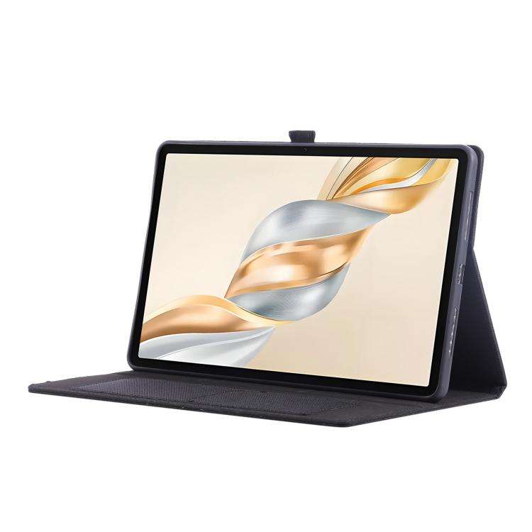 For Honor Pad X9a Fabric Texture Horizontal Flip Leather Tablet Case(Black)