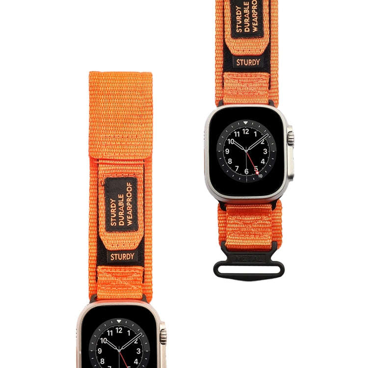 For Apple Watch Series 3 38mm AW Nylon Two-Section Watch Band(Orange)