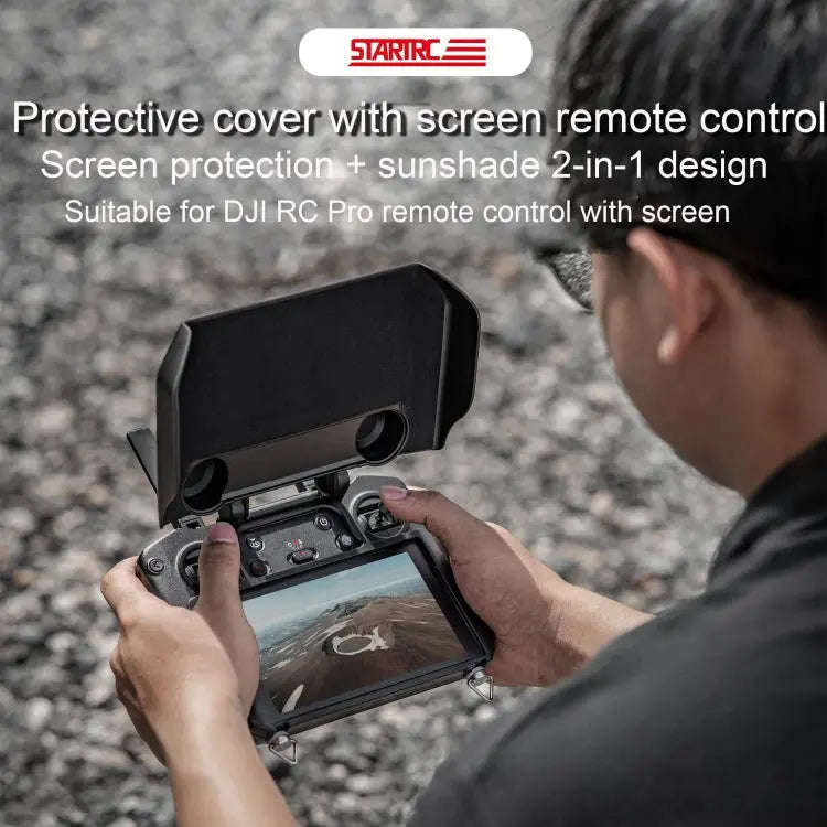 For DJI RC Pro STARTRC Remote Control Sunshade Protection Cover(Black)