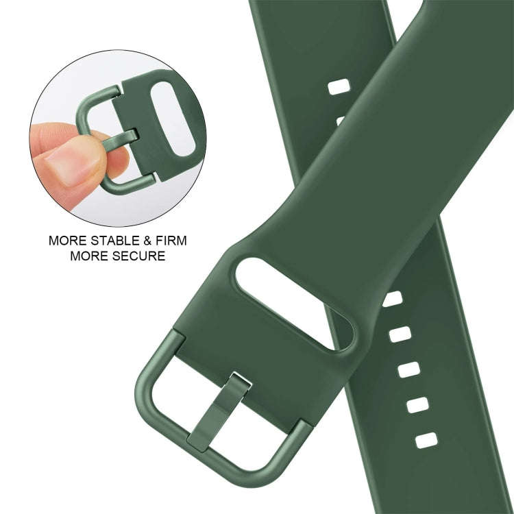 For Apple Watch Series 7 45mm Pin Buckle Silicone Watch Band(Clover)