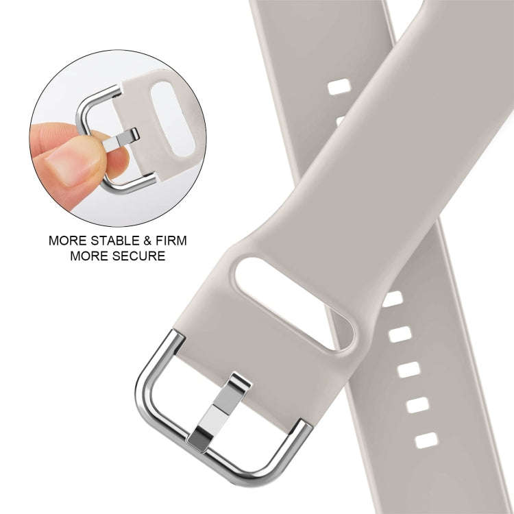 For Apple Watch Series 3 42mm Pin Buckle Silicone Watch Band(Starlight)