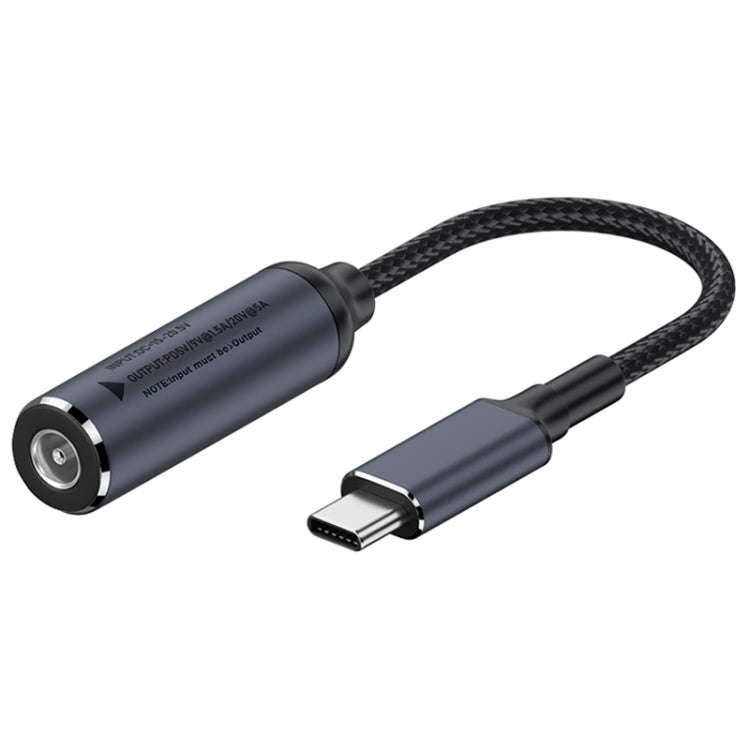 DC 5.5 x 1.0mm to USB-C / Type-C Male 100W Computer Charging Adapter Connector