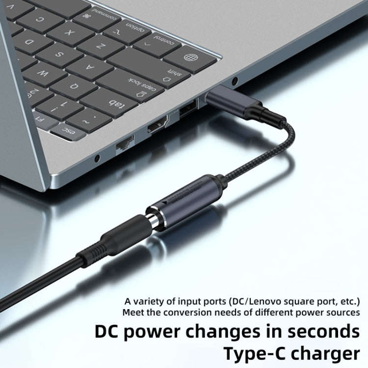 DC 5.5 x 1.0mm to USB-C / Type-C Male 100W Computer Charging Adapter Connector