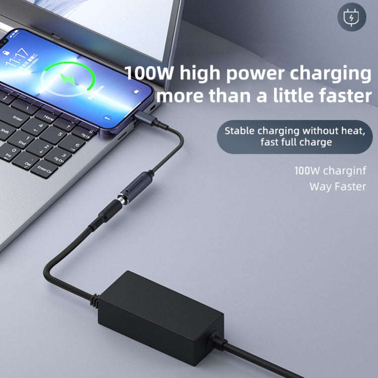 DC 5.5 x 1.0mm to USB-C / Type-C Male 100W Computer Charging Adapter Connector