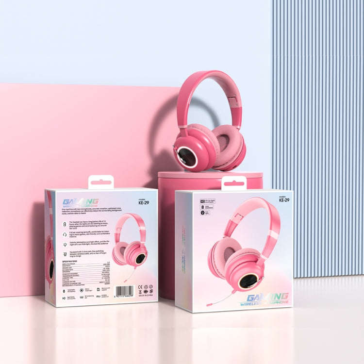 T&G KE-29 Foldable Wireless Headset with Microphone(Pink)