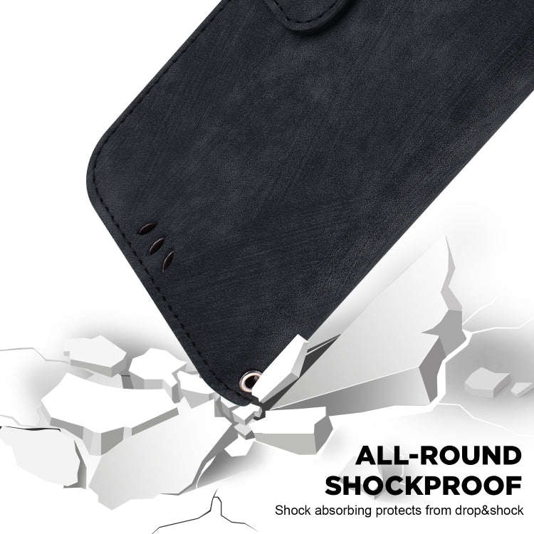 For Motorola Edge 50 Fusion Little Tiger Embossed Leather Phone Case(Black)