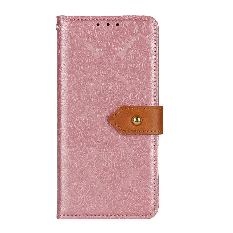 For Sony Xperia 5 VI European Floral Embossed Leather Phone Case(Pink)