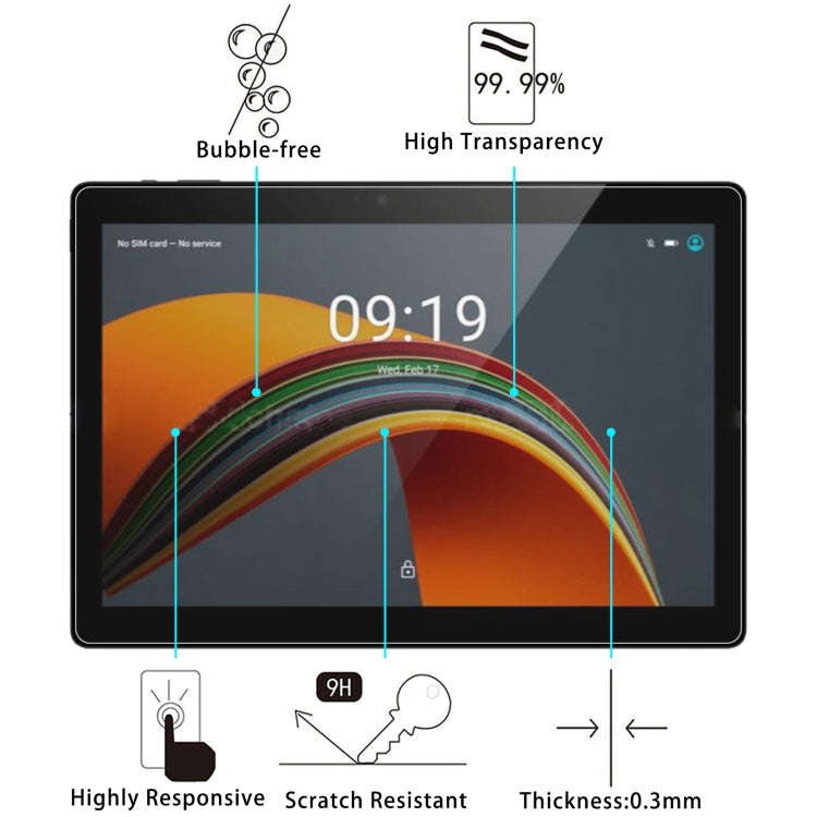 For ZTE Blade X10 Pro 9H 0.3mm Explosion-proof Tempered Glass Film