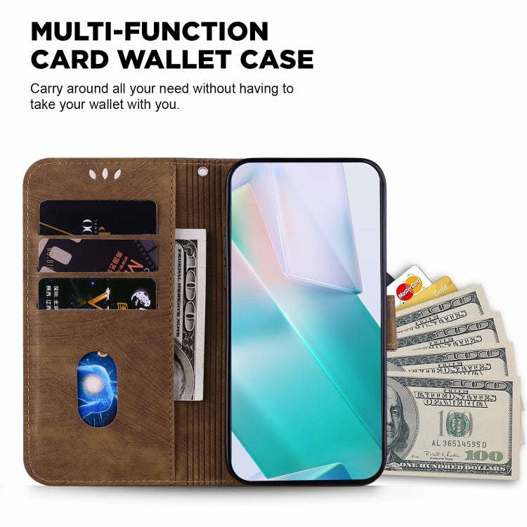 For Huawei nova 12i Little Tiger Embossed Leather Phone Case(Brown)