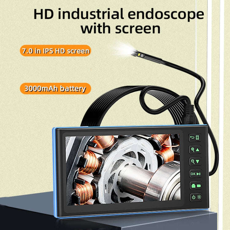 T23 5mm Dual Lenses 7 inch Screen Industrial Endoscope, Spec:3.5m Tube
