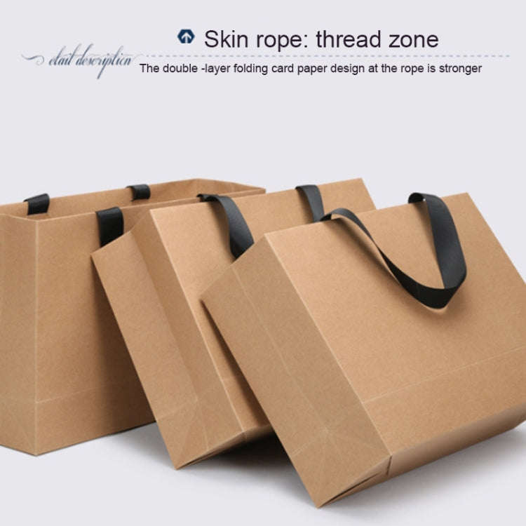 Buff Shopping Kraft Paper Bag Handbag, Size:L