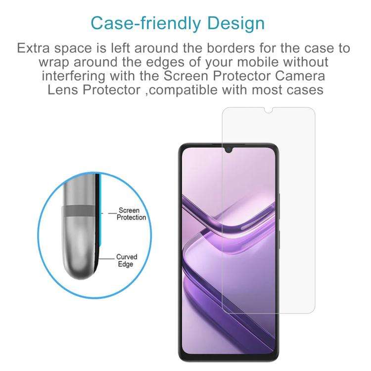 For DOOGEE Note 58 Pro 50pcs 0.26mm 9H 2.5D Tempered Glass Film