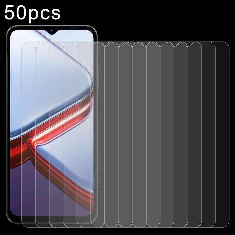 For DOOGEE Note 56X Pro 50pcs 0.26mm 9H 2.5D Tempered Glass Film