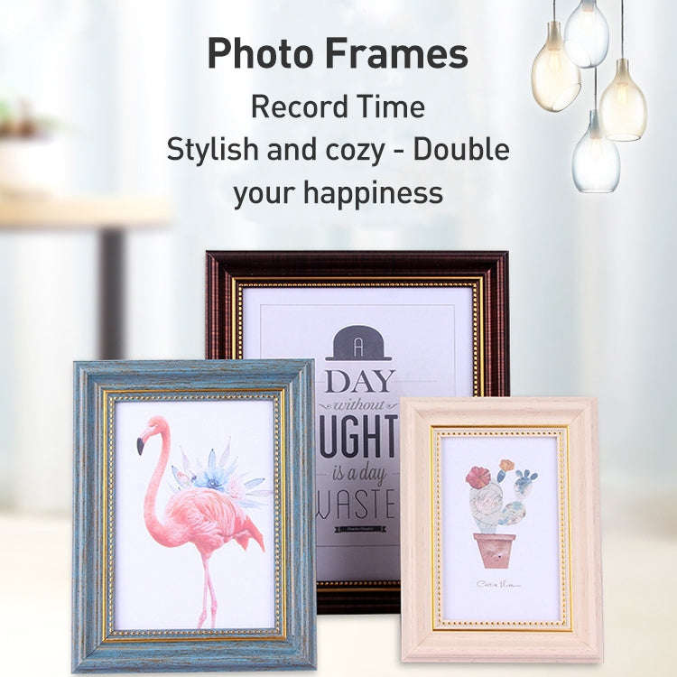 Creative Table Setting Simple Retro Wedding Studio Photo Wall Frame 7 inch White