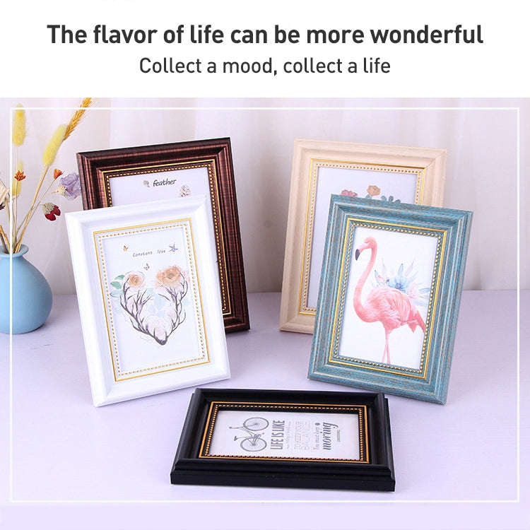 Creative Table Setting Simple Retro Wedding Studio Photo Wall Frame 7 inch White